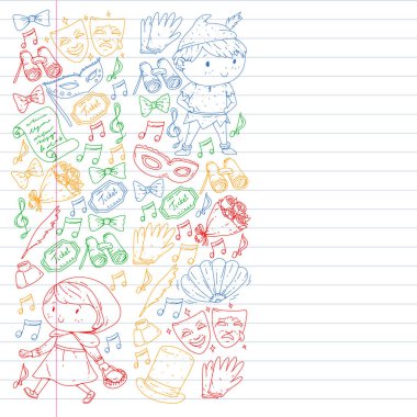 Sahnede Sahne alan Bir Çocuğun İmajı. Çocuklu Tiyatro