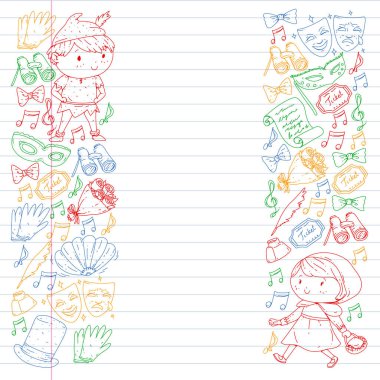 Sahnede Sahne alan Bir Çocuğun İmajı. Çocuklu Tiyatro