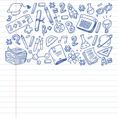 Çevrimiçi öğrenme. Eğitim, öğrenme, açık kitap, bilgi. Modern eğitim şablonu tasarımı.