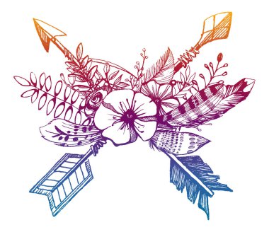 Bir buket çiçek. Gelin çiçeği kompozisyonu. Düğün davetiyesi şablonu.