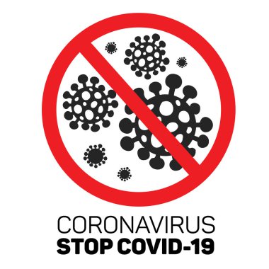 Coronavirus COVID-19. Vektör çizimi. Çin 'den Virüs Wu Han..