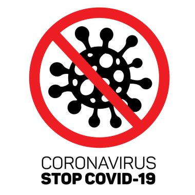 Coronavirus COVID-19. Vektör çizimi. Çin 'den Virüs Wu Han..