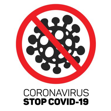 Coronavirus COVID-19. Vektör çizimi. Çin 'den Virüs Wu Han..