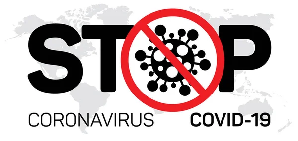Coronavirus COVID-19. Illustrazione vettoriale. Virus wuhan dalla Cina . — Vettoriale Stock