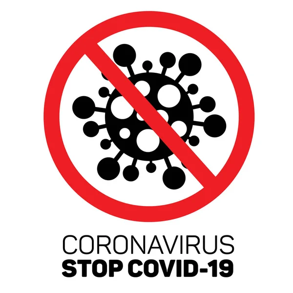 Coronavirus COVID-19 (dalam bahasa Inggris). Vektor ilustrasi. Virus wuhan dari Cina. - Stok Vektor