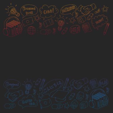 Çevrimiçi dil okulu. Farklı dillerde merhabalaşma deseni. İspanyolca, Arapça, Çince, Japonca, Fransızca, İngilizce, İtalyanca yardım..