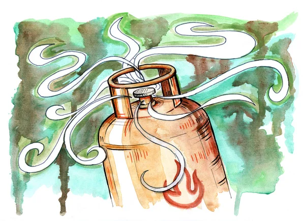 Illustration bouteille de gaz — Photo