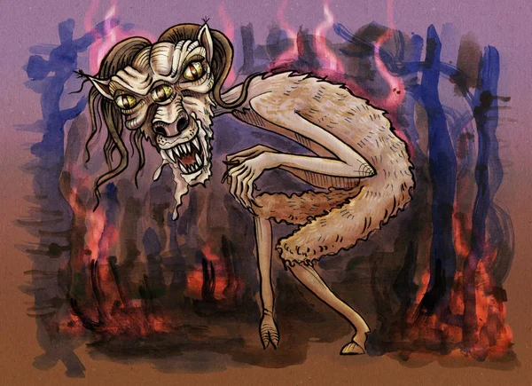 Slav mitolojisi gelen korkunç iblis — Stok fotoğraf