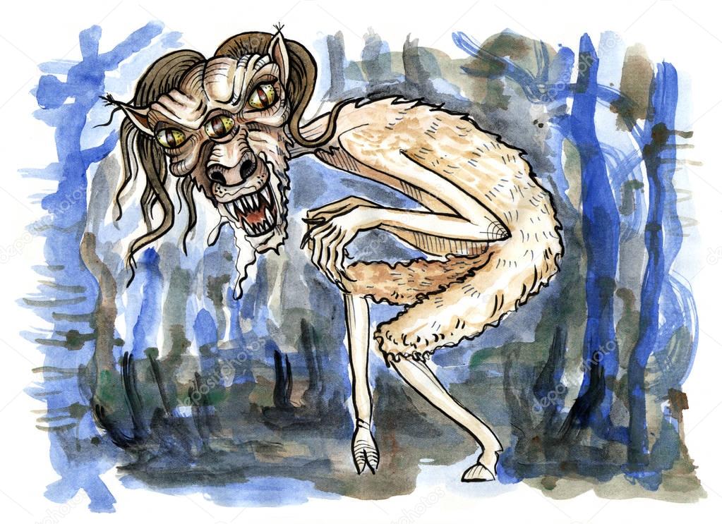  Scary demon from Slavic mythology