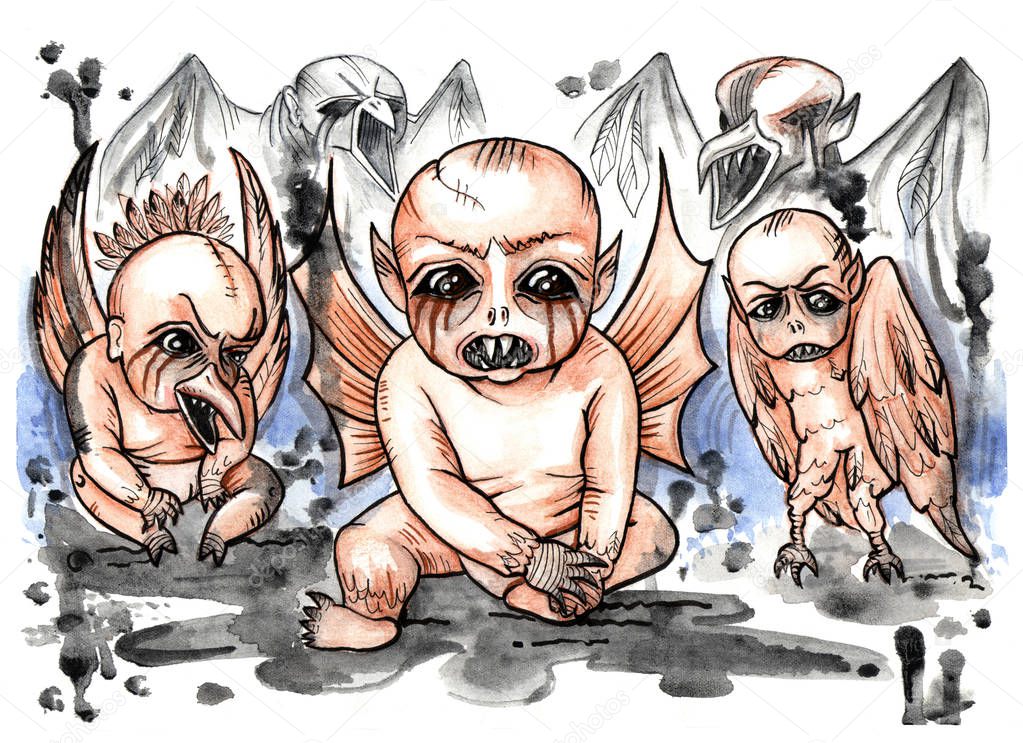  Scary baby demon from Slavic mythology