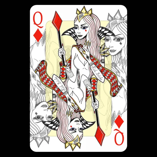 Queen Of Diamonds — Stock Photo, Image
