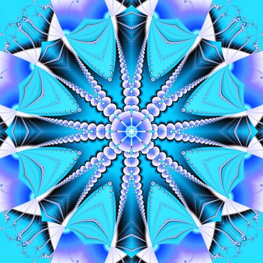 Soyut fraktal bandana baskısı 3d