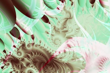 Fantezi renkli kaotik fraktal doku.