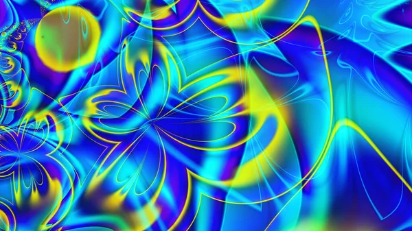 Abstract fractal shapes. Fantasy colorful chaotic fractal texture. 3D rendering illustration pattern