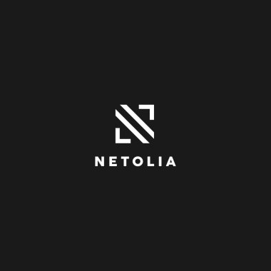 N harfi logo tasarım şablonu