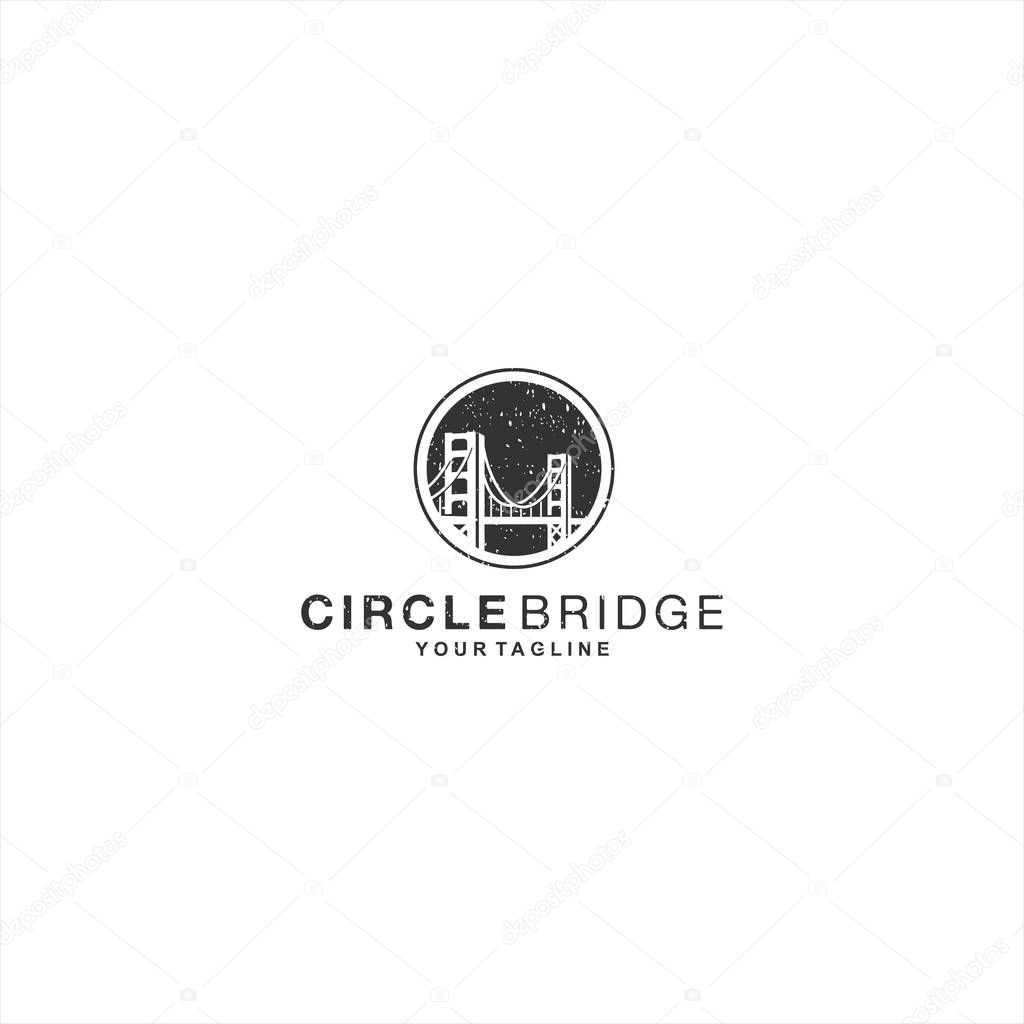 Golden Gate Bridge logo template design Black and White