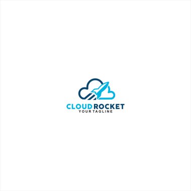 Cloud Rocket Logo şablon tasarımı