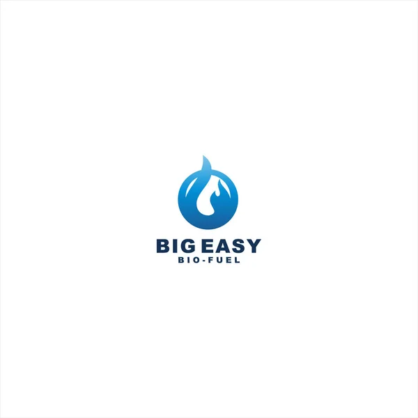 Blue Fire Logo template ontwerp — Stockvector