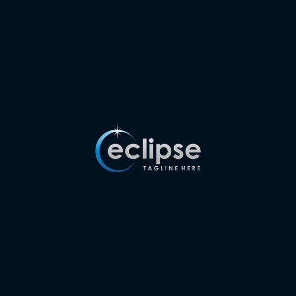 Idea de diseño de plantilla de logotipo eclipse — Archivo Imágenes Vectoriales