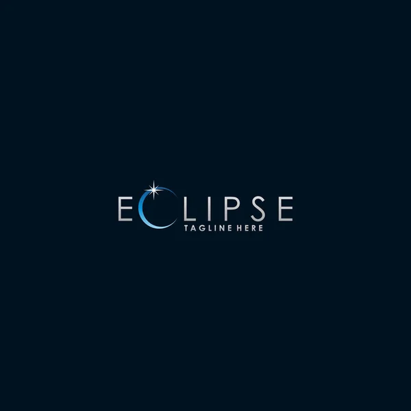 Concepto de diseño de plantilla de logotipo eclipse — Vector de stock