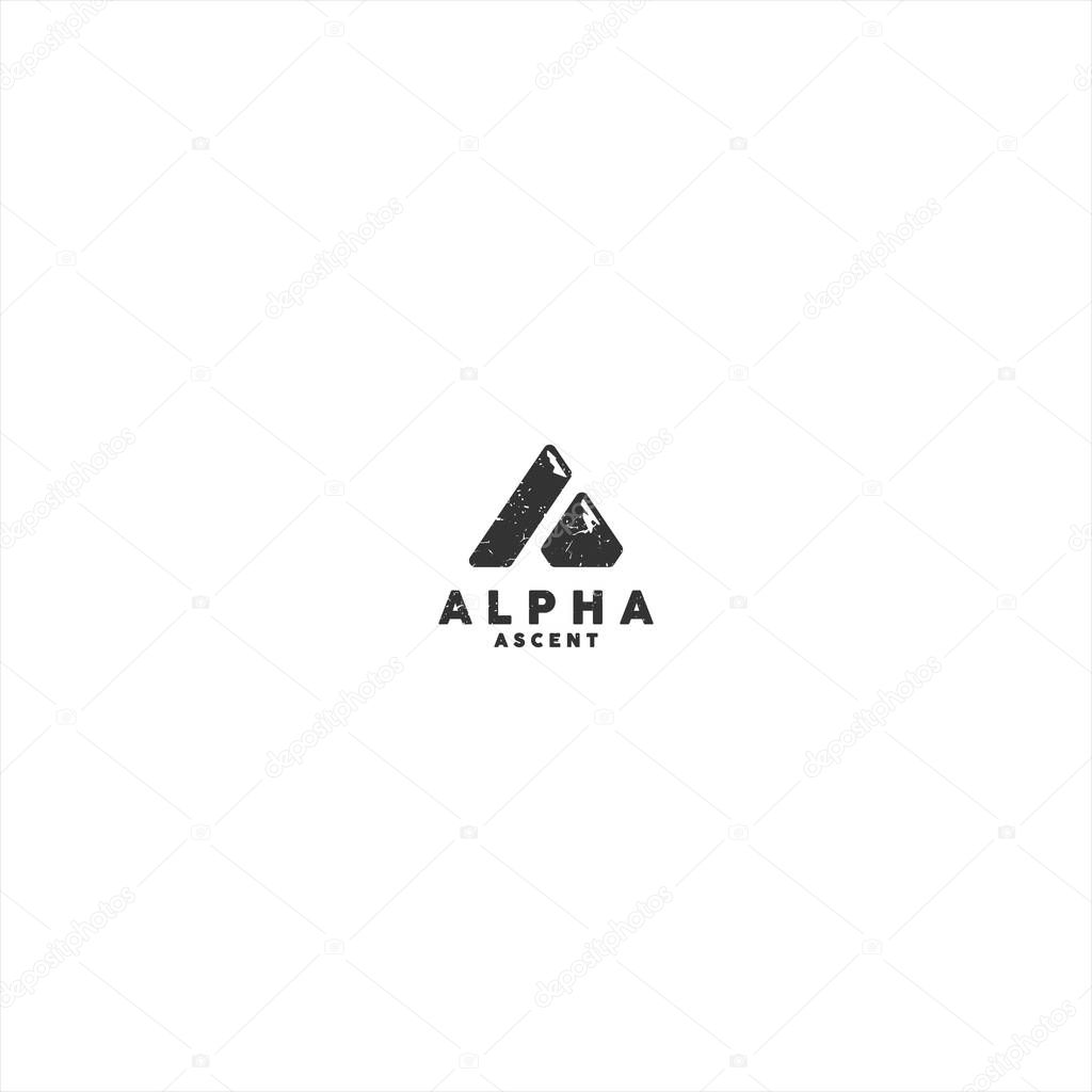 Black and white for letter A logo