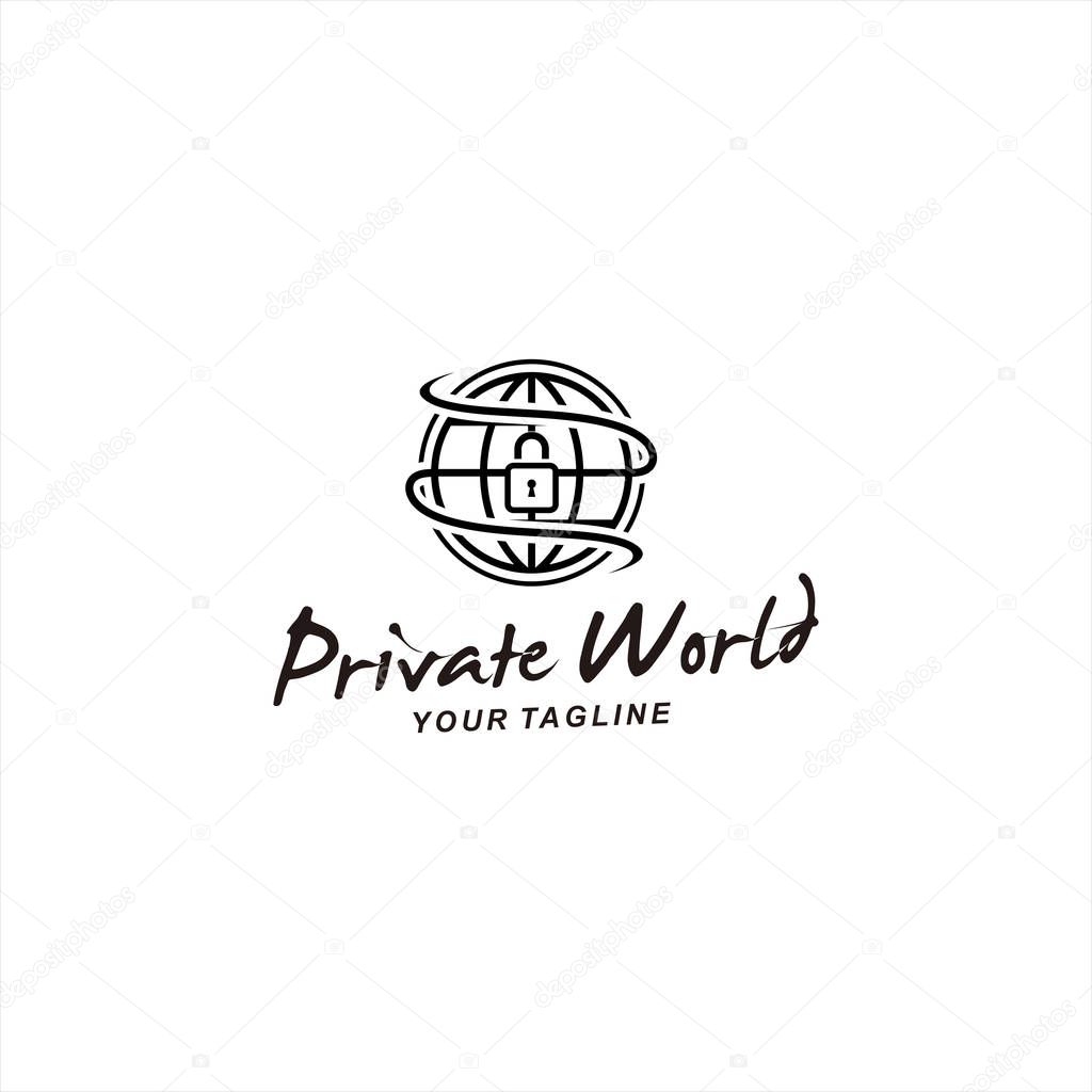 Private World Logo design template
