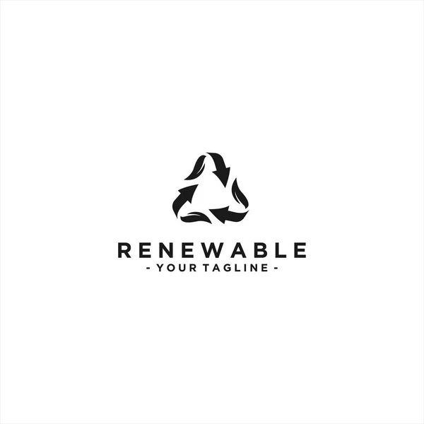 Recycling-Pfeil Logo Design-Vorlage — Stockvektor