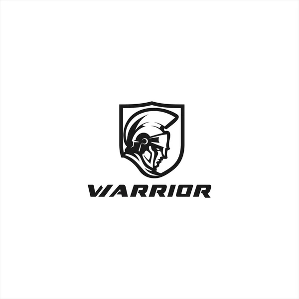Warrior Logo design modelo ideia — Vetor de Stock
