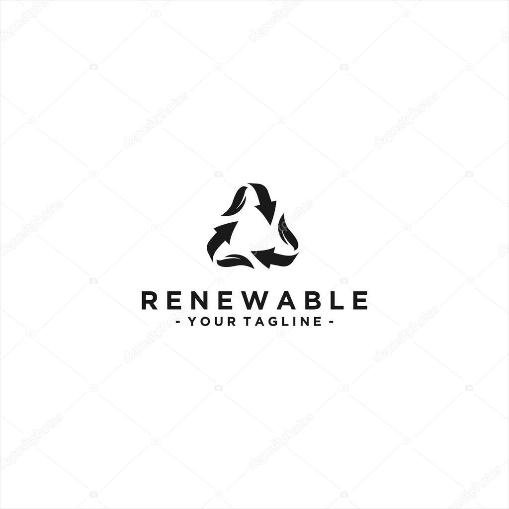 Recycle Arrow Logo Design Template