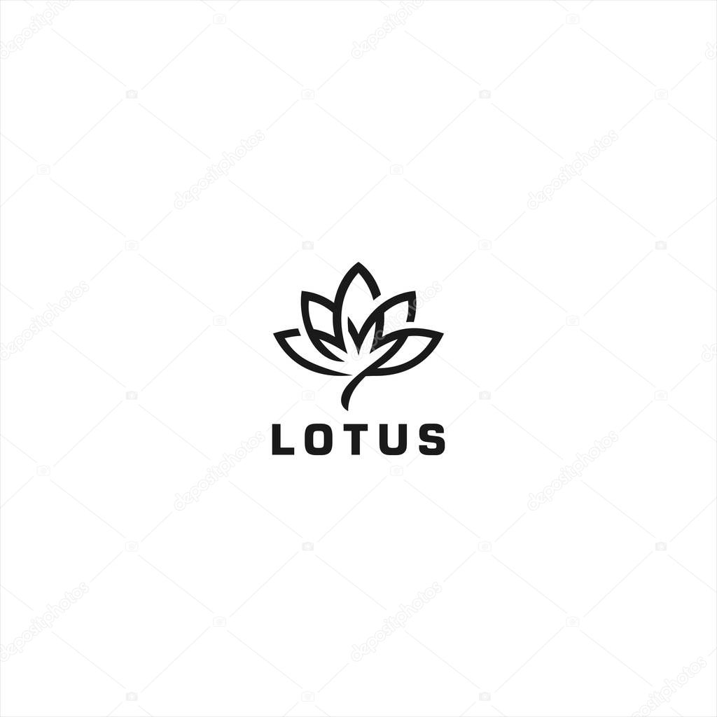 Black Lotus Logo Design Template