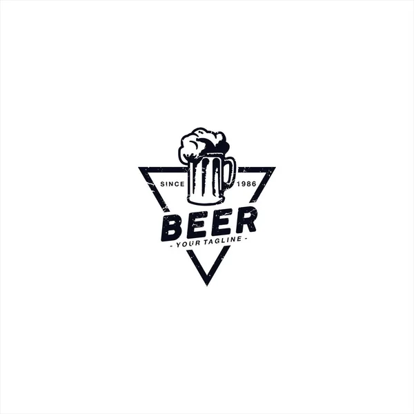 Bier Logo Design Vorlage Inspiration — Stockvektor