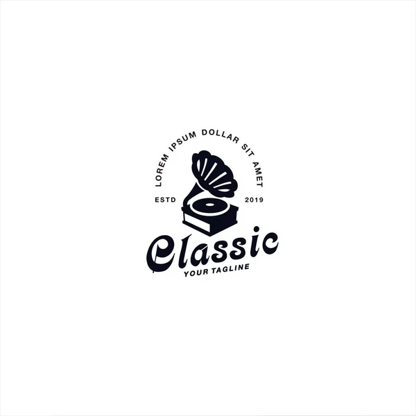 Musik Klassisk logotyp design mall — Stock vektor