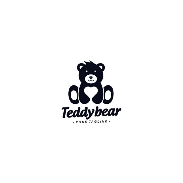 Teddy Bear logo design template inspiración idea — Vector de stock