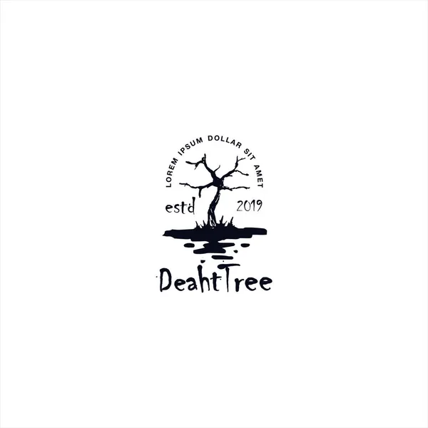 Mall för utformning av Death Tree-logotypen — Stock vektor
