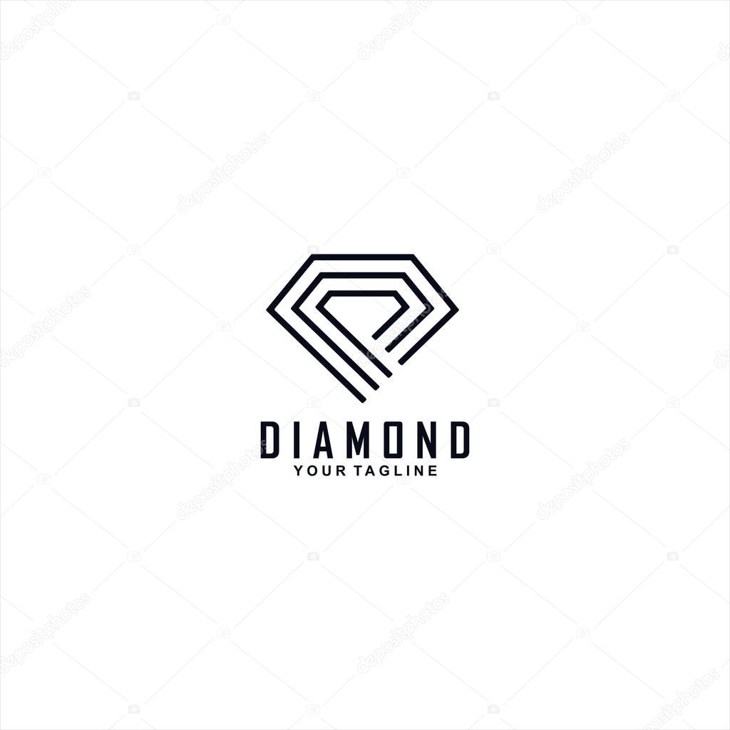 Simple Diamond logo design template