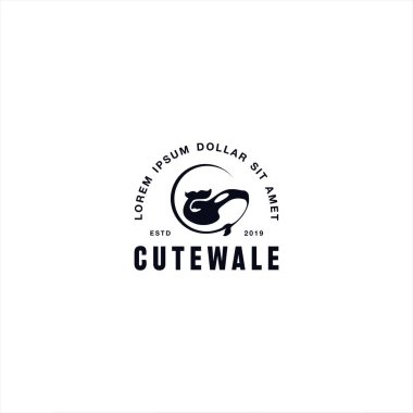 Çember Wale Logo tasarım şablonu