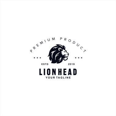 Lion Head logo tasarım şablonu fikri