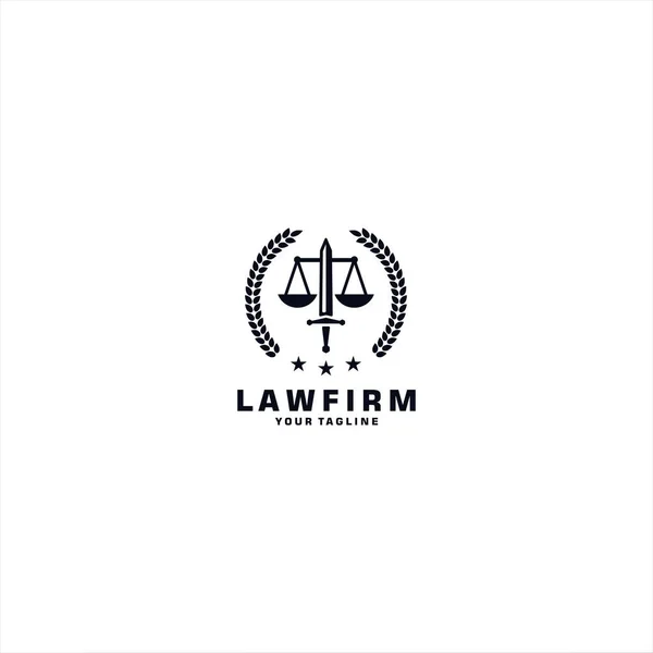 Law Firm logo ontwerp template idee — Stockvector