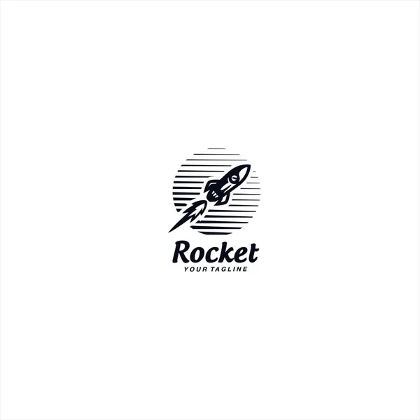 Ідея дизайну шаблону ракетного логотипу — стоковий вектор