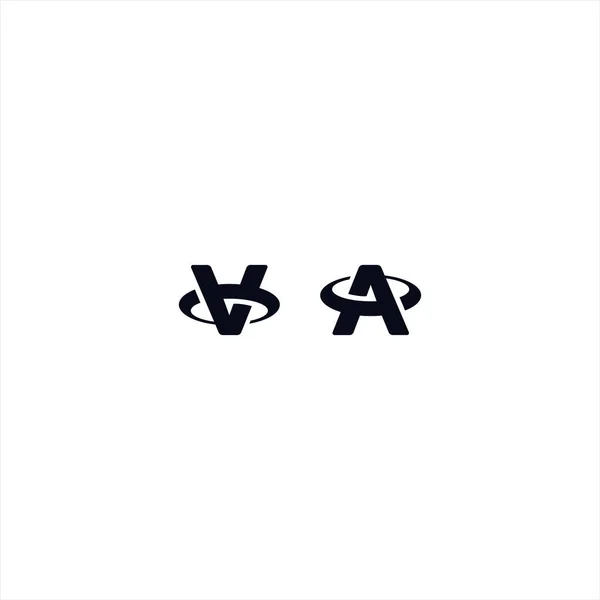 Początkowy wzór projektu loga A i V — Wektor stockowy