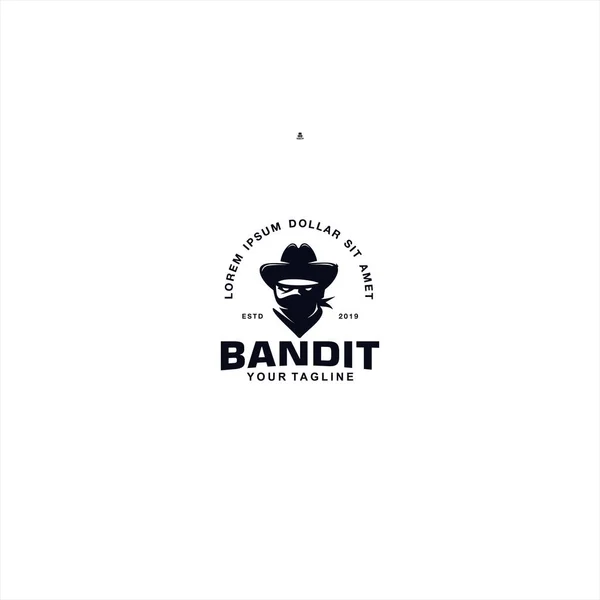 Bandit Logo design template idea — Stock Vector