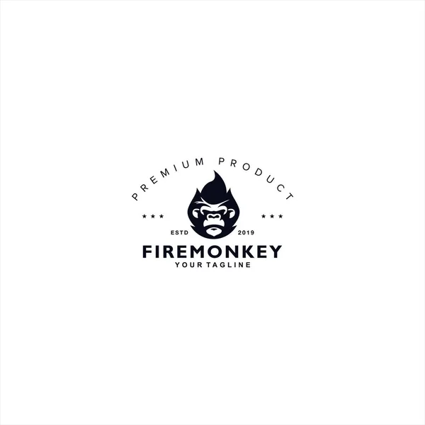Monkey Logo design modelo ideia — Vetor de Stock