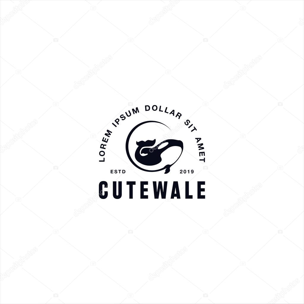 Black and white wale logo