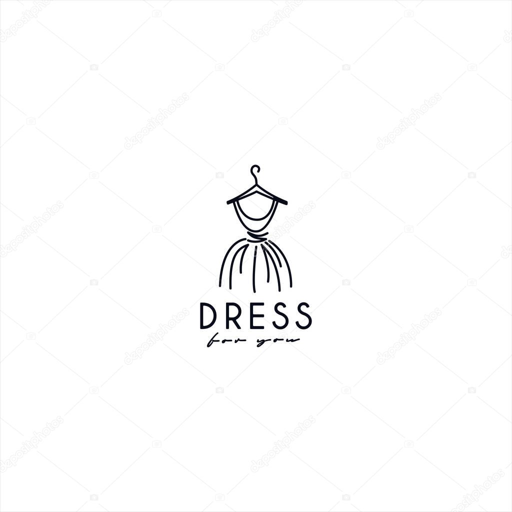 Black and white fashion logo