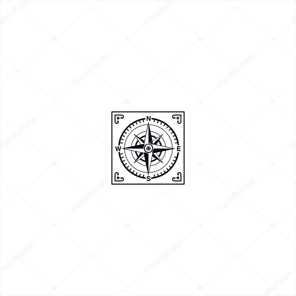 Square Compass logo design template idea