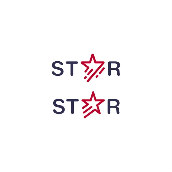 Ideia Design Logotipo Estrela Simples —  Vetores de Stock