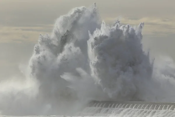 Obrovské moře vlna splash — Stock fotografie