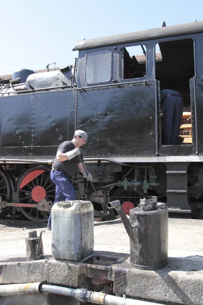 Старий пар локомотив — стокове фото