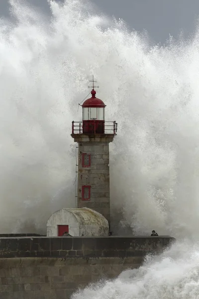 Des gens négligents au milieu de la tempête en mer — Photo