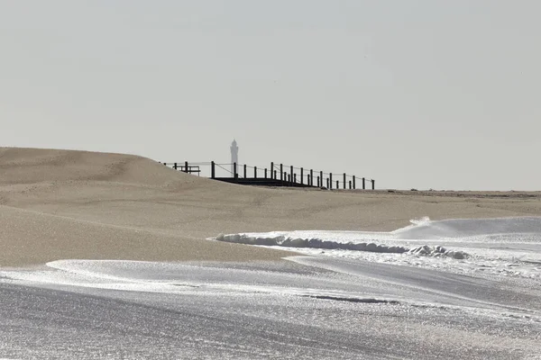 Plage Vide Hiver Côte Nord Portugaise — Photo